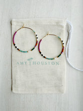 Load image into Gallery viewer, Napa Valley // Japanese Miyuki glass hand beaded gold filled hoop earrings
