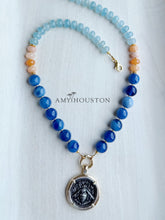 Load image into Gallery viewer, Blue Skies // Greek bee coin replica pendant necklace