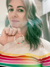 Load image into Gallery viewer, Candy Land // Japanese miyuki glass hand beaded gold filled hoops