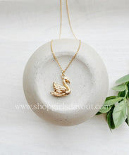 Load image into Gallery viewer, Swan Lake // swan pendant necklace