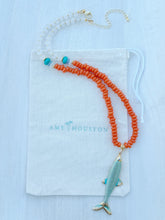 Load image into Gallery viewer, Coastal Voyager // large fish pendant java glass necklace