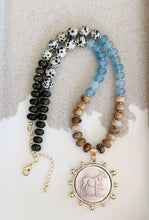 Load image into Gallery viewer, Wellington // equestrian horse pendant gemstone necklace