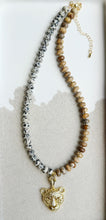 Load image into Gallery viewer, Tigress // cheetah tiger leopard jaguar pendant gemstone necklace
