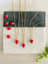 Load image into Gallery viewer, Strawberry pendant necklace
