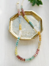 Load image into Gallery viewer, River Bank // fish pendant cut gemstones necklace