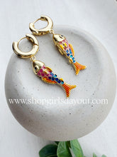 Load image into Gallery viewer, Ocean Wonder // fish one touch latch hoop earrings