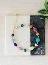 Load image into Gallery viewer, Wild + Free // hand wired gemstone rosary chain bracelet