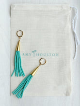 Load image into Gallery viewer, Southwest Sky // boho beaded turquoise tassel earrings