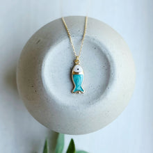 Load image into Gallery viewer, Catch and Release // painted Fish pendant necklace