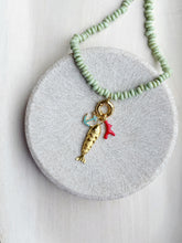 Load image into Gallery viewer, Beachcomber // fish pendant java glass necklace