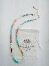 Load image into Gallery viewer, Healing Waters // fish pendant cube gemstones necklace