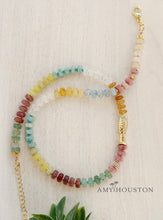 Load image into Gallery viewer, River Bank // fish pendant cut gemstones necklace
