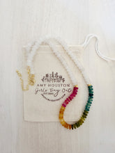 Load image into Gallery viewer, Secret Garden// tourmaline + white jade necklace