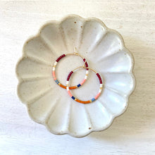 Load image into Gallery viewer, Sedona // Japanese Miyuki glass hand beaded gold filled hoop earrings