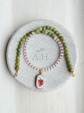 Load image into Gallery viewer, Shortcake // strawberry gemstone necklace