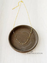 Load image into Gallery viewer, Dottie white or aqua enamel chain necklace