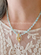 Load image into Gallery viewer, Gentle Heart // mint jade, heart pendant necklace