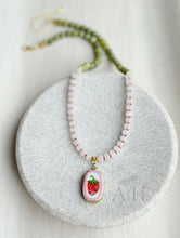 Load image into Gallery viewer, Shortcake // strawberry gemstone necklace