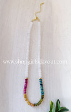 Load image into Gallery viewer, Secret Garden// tourmaline + white jade necklace