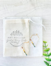 Load image into Gallery viewer, Small Town // Japanese Miyuki glass hand beaded gold filled hoop earrings