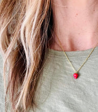 Load image into Gallery viewer, Strawberry pendant necklace