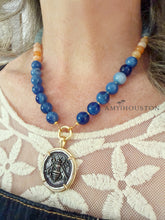 Load image into Gallery viewer, Blue Skies // Greek bee coin replica pendant necklace
