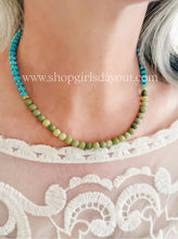 Load image into Gallery viewer, River Moss // rondelle gemstone necklace