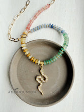 Load image into Gallery viewer, Hidden Hollow // snake pendant gemstone necklace
