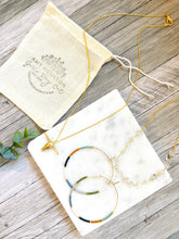 Load image into Gallery viewer, Yellowstone // Japanese Miyuki glass hand beaded gold filled hoop earrings