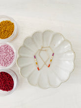 Load image into Gallery viewer, Ember weightless glass gold filled miyuki beaded hoops
