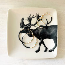 Load image into Gallery viewer, Nordic // Japanese Miyuki glass hand beaded gold filled hoop earrings
