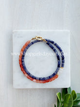 Load image into Gallery viewer, Wahoowa UVA Cavaliers No1. / heart // school spirit statement necklace  // gemstone necklace
