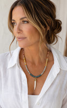 Load image into Gallery viewer, Vivi // carved buffalo bone tusk gemstone necklace
