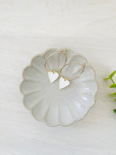 Load image into Gallery viewer, Pure Heart gold filled hoops
