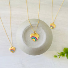 Load image into Gallery viewer, Jubilee rainbow heart pendant necklace
