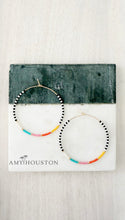 Load image into Gallery viewer, California Dreamin // Japanese Miyuki glass hand beaded gold filled hoop earrings
