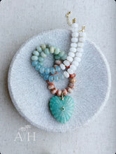 Load image into Gallery viewer, Wild Heart //carved heart pendant gemstone necklace
