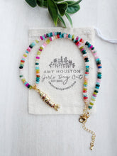 Load image into Gallery viewer, Sweet + Salty // articulated fish// rainbow jasper gemstone necklace

