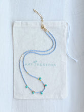 Load image into Gallery viewer, Ocean Spray // Italian glass tear drop necklace
