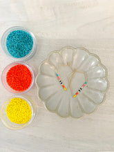 Load image into Gallery viewer, California Dreamin // Japanese Miyuki glass hand beaded gold filled hoop earrings
