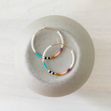 Load image into Gallery viewer, Nani beaded miyuki glass hoops
