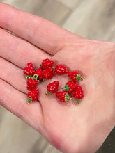 Load image into Gallery viewer, Berries for Bennett strawberry dangle earrings
