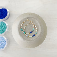 Load image into Gallery viewer, Mykonos weightless glass bead hoops
