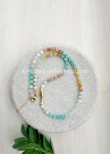 Load image into Gallery viewer, Healing Waters // fish pendant cube gemstones necklace

