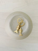 Load image into Gallery viewer, Sardinia // fish // one touch latch hoop earrings
