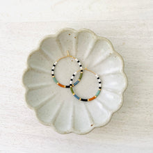 Load image into Gallery viewer, Safari // Japanese Miyuki glass hand beaded gold filled hoop earrings
