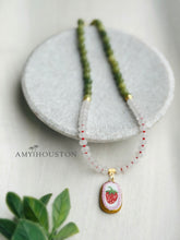 Load image into Gallery viewer, Shortcake // strawberry gemstone necklace
