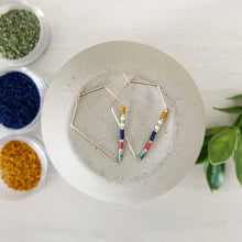 Load image into Gallery viewer, Wild Forage // weightless gold filled miyuki beaded hoops
