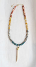Load image into Gallery viewer, Vivi // carved buffalo bone tusk gemstone necklace
