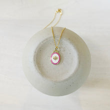Load image into Gallery viewer, Lotus shield pendant necklace
